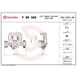 Brzdový strmeň BREMBO F BR 068 - obr. 1