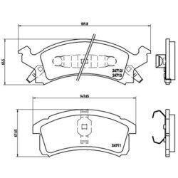 Sada brzdových platničiek kotúčovej brzdy BREMBO P 07 004