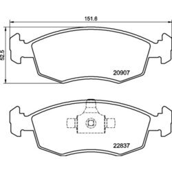 Sada brzdových platničiek kotúčovej brzdy BREMBO P 23 192