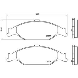 Sada brzdových platničiek kotúčovej brzdy BREMBO P 24 082