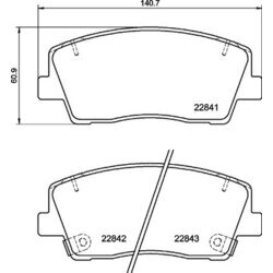 Sada brzdových platničiek kotúčovej brzdy BREMBO P 30 108