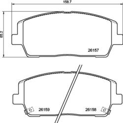 Sada brzdových platničiek kotúčovej brzdy BREMBO P 30 116