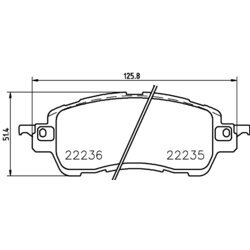 Sada brzdových platničiek kotúčovej brzdy BREMBO P 49 055