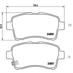 Sada brzdových platničiek kotúčovej brzdy BREMBO P 79 021