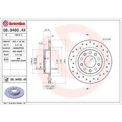 Brzdový kotúč BREMBO 08.9460.4X