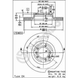 Brzdový kotúč BREMBO 09.4115.10