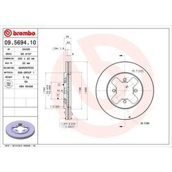 Brzdový kotúč BREMBO 09.5694.10