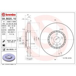 Brzdový kotúč BREMBO 09.B025.10