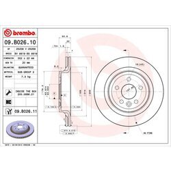 Brzdový kotúč BREMBO 09.B026.10