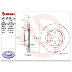 Brzdový kotúč BREMBO 09.B625.10