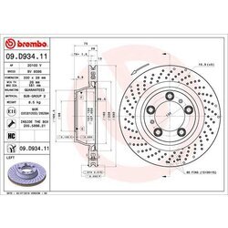 Brzdový kotúč BREMBO 09.D934.11