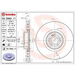 Brzdový kotúč BREMBO 09.D982.11