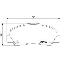 Sada brzdových platničiek kotúčovej brzdy BREMBO P 16 010