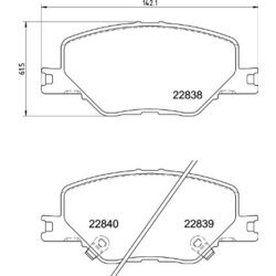 Sada brzdových platničiek kotúčovej brzdy BREMBO P 59 096