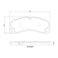 Sada brzdových platničiek kotúčovej brzdy BREMBO P 65 048