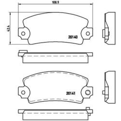 Sada brzdových platničiek kotúčovej brzdy BREMBO P 68 004