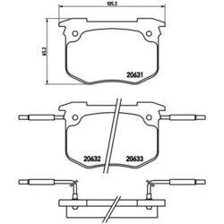 Sada brzdových platničiek kotúčovej brzdy BREMBO P 68 011