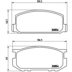 Sada brzdových platničiek kotúčovej brzdy BREMBO P 83 005