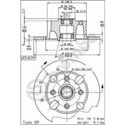 Brzdový kotúč BREMBO 08.2163.10