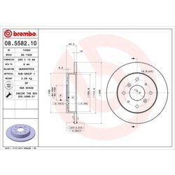 Brzdový kotúč BREMBO 08.5582.10