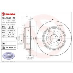 Brzdový kotúč BREMBO 08.8554.21