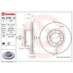 Brzdový kotúč BREMBO 09.8793.10