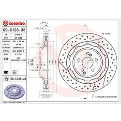 Brzdový kotúč BREMBO 09.C128.33