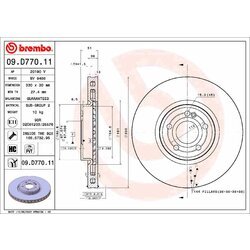 Brzdový kotúč BREMBO 09.D770.11