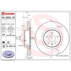 Brzdový kotúč BREMBO 09.N265.2E