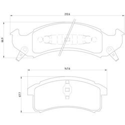 Sada brzdových platničiek kotúčovej brzdy BREMBO P 09 002