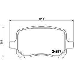 Sada brzdových platničiek kotúčovej brzdy BREMBO P 10 014