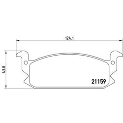 Sada brzdových platničiek kotúčovej brzdy BREMBO P 16 004