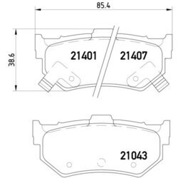 Sada brzdových platničiek kotúčovej brzdy BREMBO P 28 007