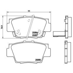 Sada brzdových platničiek kotúčovej brzdy BREMBO P 28 040