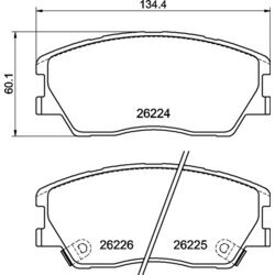 Sada brzdových platničiek kotúčovej brzdy BREMBO P 30 121E