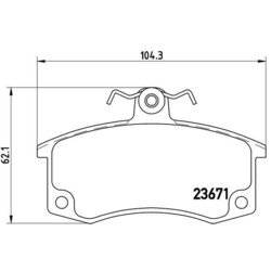 Sada brzdových platničiek kotúčovej brzdy BREMBO P 41 004