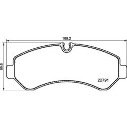 Sada brzdových platničiek kotúčovej brzdy BREMBO P 50 150