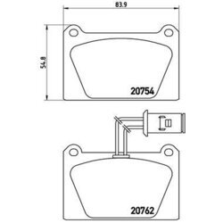 Sada brzdových platničiek kotúčovej brzdy BREMBO P 52 008