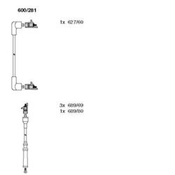 Sada zapaľovacích káblov BREMI 600/281