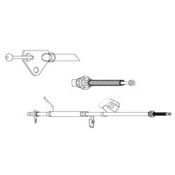 Ťažné lanko parkovacej brzdy CEF CT02207