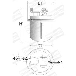 Palivový filter CHAMPION L232/606