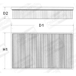 Vzduchový filter CHAMPION U612/606