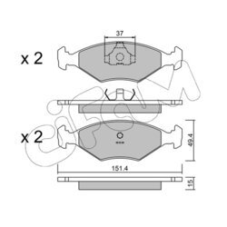 Sada brzdových platničiek kotúčovej brzdy CIFAM 822-057-5