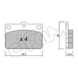Sada brzdových platničiek kotúčovej brzdy CIFAM 822-440-0