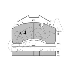Sada brzdových platničiek kotúčovej brzdy CIFAM 822-590-0