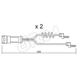 Výstražný kontakt opotrebenia brzdového obloženia CIFAM SU.172K
