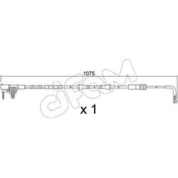 Výstražný kontakt opotrebenia brzdového obloženia CIFAM SU.390