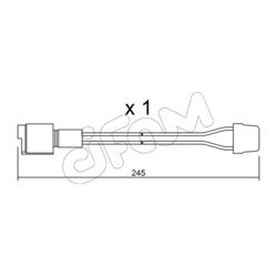Výstražný kontakt opotrebenia brzdového obloženia CIFAM SU.072