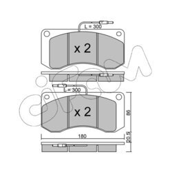 Sada brzdových platničiek kotúčovej brzdy CIFAM 822-272-0