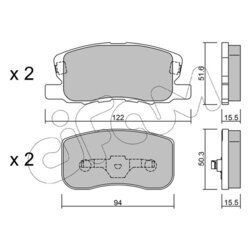 Sada brzdových platničiek kotúčovej brzdy CIFAM 822-940-0